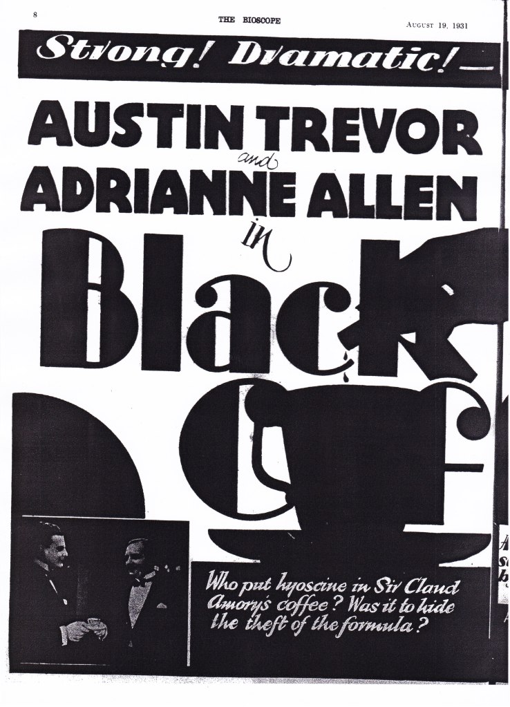 1931 Black Coffee Ad Pos 1